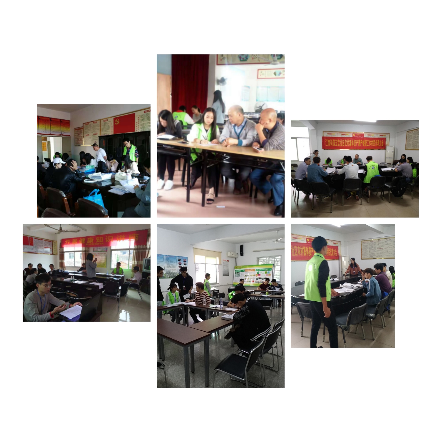 志愿学生在各个社区开展普查工作